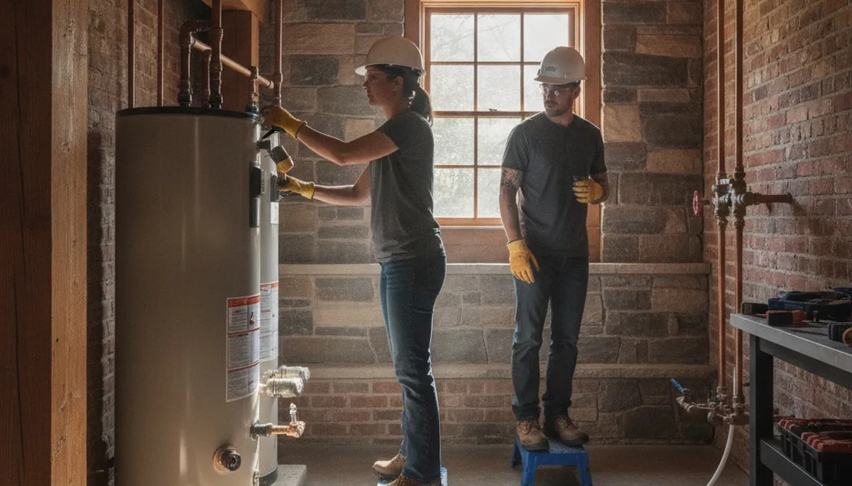 Plumber repairing pipes in Troy, MI for a plumbing repair service