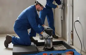 Sump pump installation for Troy, MI home basement flood protection by On Call Plumbers